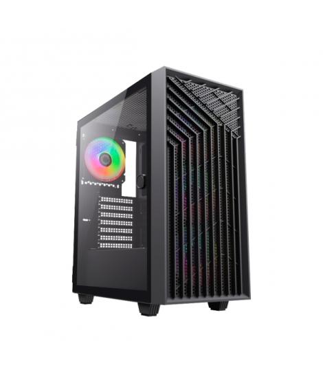 Coolbox GA300 GridLine Caja Torre ATX, Micro ATX, Mini-ITX - Lateral Cristal Templado - Tamaño HDD 2.5", 3.5" - USB-A 3.0, USB-C