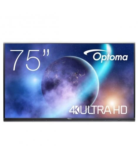 Optoma Creative Touch Serie 5 Pantalla Interactiva Tactil 75" UltraHD 4K - Certificacion Google EDLA -Tiempo de Respuesta 6ms - 