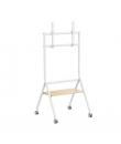 Ewent EW1582 Soporte de Suelo para Pantallas Interactivas/TV de 37 a 86" - Bandeja Multiusos - Peso Max. 80kg - Altura Ajustable