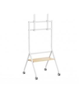 Ewent EW1582 Soporte de Suelo para Pantallas Interactivas/TV de 37 a 86" - Bandeja Multiusos - Peso Max. 80kg - Altura Ajustable