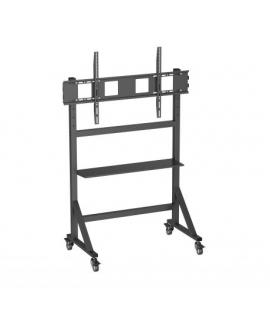 Ewent EW1584 Soporte de Suelo para Pantallas Interactivas/TV de 55 a 100" - Bandeja Multiusos - Peso Max. 120kg - Altura Ajustab
