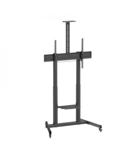 Ewent EW1591 Soporte de Suelo para Pantallas Interactivas/TV de 60 a 100" - Bandeja Multiusos - Peso Max. 120kg - Altura e Incli
