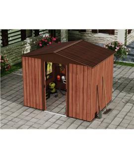 Sungarden Caseta de Metal - Puerta Corredera - 4.5M2 - Color Madera