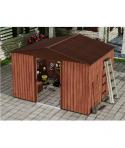 Sungarden Caseta de Metal - Puerta Corredera - 7.4M2 - Color Madera