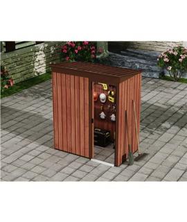 Sungarden Caseta de Metal - Puerta Corredera - 1.37M2 - Color Madera