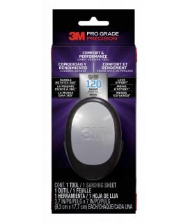 3M Pro Grade Precision Comfort & Performance Herramienta Manual de Lijado - Formato Grande - 9.3x17.7cm - Color Negro/Gris