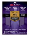 3M Pro Grade Precision Pack de 3 Hojas de Lijado - Grano 180 Fino - 22.8x27.9cm - Rendimiento Superior - Reduccion de Fatiga - C