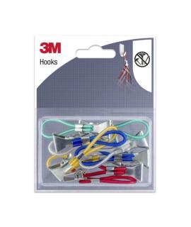 3M Pack de 10 Lazos con Pinza para Colgar - Clip Multiusos - Colores Surtidos
