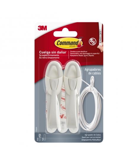 Command Organizador de Cables - Fijacion en Superficie - Color Blanco