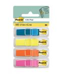 Post-It Index Pack de 4 Dispensadores con 35 Marcadores de Indice Reposicionables - Forma Rectangular - Colores Surtidos