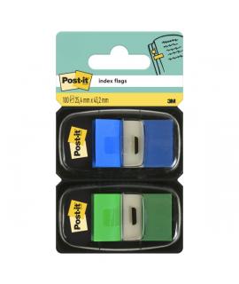 Post-It Index Pack de 2 Dispensadores con 100 Marcadores de Indice Reposicionables - Forma Rectangular - Colores Surtidos