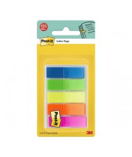 Post-It Index Dispensador con 100 Marcadores de Indice Reposicionables - Forma Rectangular - Colores Surtidos