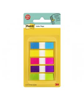 Post-It Index Dispensador con 100 Marcadores de Indice Reposicionables - Forma Rectangular - Colores Surtidos