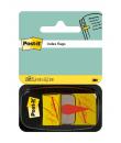 Post-It Index Dispensador con 50 Marcadores de Indice Reposicionables - Forma Rectangular - Color Amarillo Claro