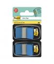 Post-It Index Pack de 2 Dispensadores con 50 Marcadores de Indice Reposicionables - Forma Rectangular - Color Azul