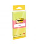 Post-It Pack de 3 Blocs de 100 Notas Adhesivas Reposicionables - Forma Rectangular - 38x51mm - Colores Surtidos