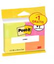 Post-It Pack de 4 Blocs de 100 Notas Adhesivas Reposicionables - Colores Neon - 38x51mm - Promocion 3 Blocs + 1 Gratis - Colores