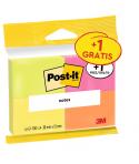Post-It Pack de 4 Blocs de 100 Notas Adhesivas Reposicionables - Colores Neon - 38x51mm - Promocion 3 Blocs + 1 Gratis - Colores
