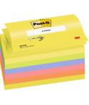 Post-It Pack de 6 Blocs de 100 Z-Notas Adhesivas Reposicionables - Forma Rectangular - 76x127mm - Colores Surtidos