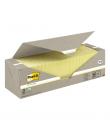 Post-It Pack de 24 Blocs de 100 Notas Adhesivas Recicladas - Forma Cuadrada - 76x76mm - Color Amarillo Claro
