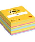 Post-It Cubo de 450 Notas Adhesivas Reposicionables - Forma Cuadrada - 76x76mm - Colores Surtidos