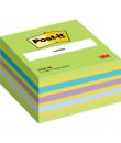 Post-It Cubo de 450 Notas Adhesivas Reposicionables - Forma Cuadrada - 76x76mm - Colores Surtidos
