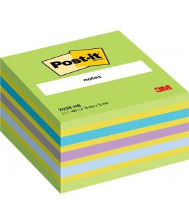Post-It Cubo de 450 Notas Adhesivas Reposicionables - Forma Cuadrada - 76x76mm - Colores Surtidos