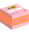Post-It Cubo de 400 Notas Adhesivas Reposicionables - Forma Cuadrada - 51x51mm - Colores Surtidos
