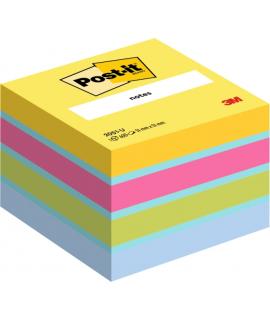 Post-It Cubo de 400 Notas Adhesivas Reposicionables - Forma Cuadrada - 51x51mm - Colores Surtidos