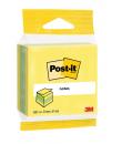 Post-It Cubo de 400 Notas Adhesivas Reposicionables - Forma Rectangular - 51x51mm - Colores Surtidos