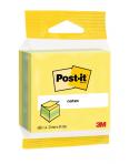 Post-It Cubo de 400 Notas Adhesivas Reposicionables - Forma Rectangular - 51x51mm - Colores Surtidos