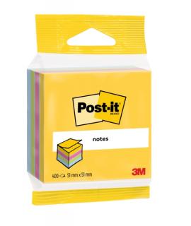 Post-It Cubo de 400 Notas Adhesivas Reposicionables - Forma Cuadrada - 51x51mm - Colores Surtidos