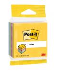 Post-It Cubo de 400 Notas Adhesivas Reposicionables - Forma Cuadrada - 51x51mm - Colores Surtidos