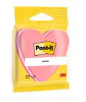 Post-It Bloc de 225 Notas Adhesivas Reposicionables - Forma Corazon - 70x70mm - Color Rosa