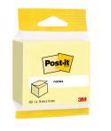 Post-It Cubo de 450 Notas Adhesivas Reposicionables - Forma Cuadrada - 76x76mm - Color Amarillo Claro