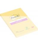 Post-It Super Sticky Pack de 6 Blocs de 75 Notas Adhesivas Reposicionables - Forma Rectangular - 101x152mm - Color Amarillo Clar