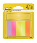 Post-It Pack de 5 Blocs de 100 Marcadores Reposicionables - Forma Rectangular - Colores Surtidos