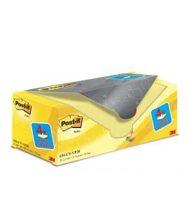 Post-It Pack de 20 Blocs de 100 Notas Adhesivas Reposicionables - Forma Cuadrada - 76x76mm - Color Amarillo Claro