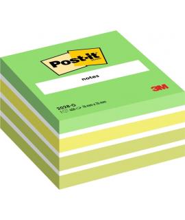 Post-It Cubo de 450 Notas Adhesivas Reposicionables - Forma Cuadrada - 76x76mm - Colores Surtidos