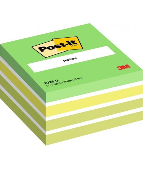 Post-It Cubo de 450 Notas Adhesivas Reposicionables - Forma Cuadrada - 76x76mm - Colores Surtidos