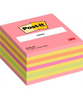 Post-It Cubo de 450 Notas Adhesivas Reposicionables - Forma Cuadrada - 76x76mm - Colores Surtidos