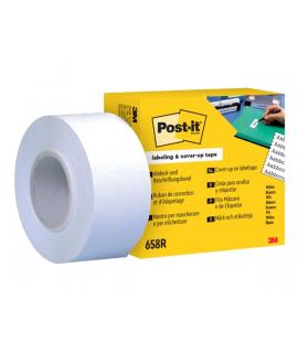 Post-It Recambio de Rollo de Cinta Adhesiva para Escribir - 25.4mm x 17.7m - 6 Lineas de Ancho - Color Blanco