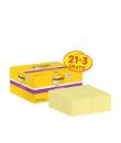 Post-It Super Sticky Pack de 24 Blocs de 90 Notas Adhesivas Reposicionables - 47.6x47.6mm - Promocion 21 Blocs + 3 Gratis - 100%