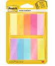 Post-It Pack de 10 Blocs de 50 Marcadores Reposicionables - Forma Rectangular - Colores Surtidos
