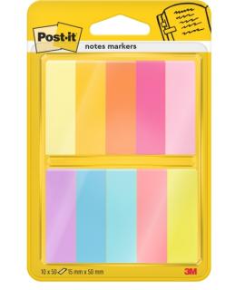 Post-It Pack de 10 Blocs de 50 Marcadores Reposicionables - Forma Rectangular - Colores Surtidos