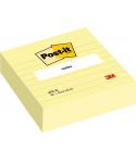 Post-It Bloc de 300 Notas Adhesivas Reposicionables - Forma Cuadrada - 101x101mm - Color Amarillo Claro