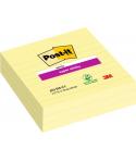 Post-It Super Sticky Pack de 3 Blocs de 70 Notas Grandes Adhesivas Reposicionables - 101x101mm - Color Amarillo Claro