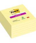 Post-It Super Sticky Pack de 6 Blocs de 90 Notas Grandes Adhesivas Reposicionables - 101x101mm - Color Amarillo Claro