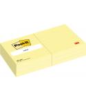 Post-It Pack de 6 Blocs de 100 Notas - con Lineas - 76x76mm - 100% PEFC - Color Amarillo Claro
