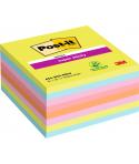 Post-It Super Sticky Pack de 8 Blocs de 45 Notas Adhesivas Reposicionables - 76x76mm - 100% PEFC - Colores Surtidos